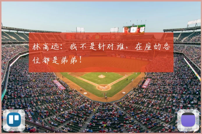 林高远：我不是针对谁，在座的各位都是弟弟！
