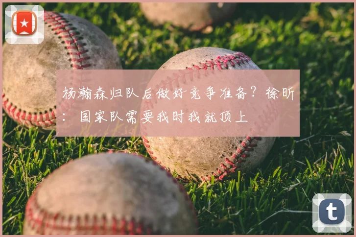 杨瀚森归队后做好竞争准备？徐昕：国家队需要我时我就顶上